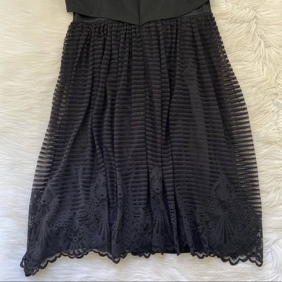 ASOS Maternity Black Lace Skirt Short Sleeve Dress - Picture 7 of 9